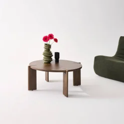 Exotic Round Solid Wood Coffee Table