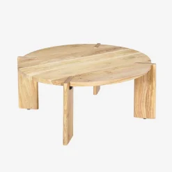 Exotic Round Solid Wood Coffee Table