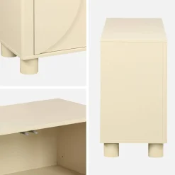 Exotic sideboard wood decor 4 doors 155cm