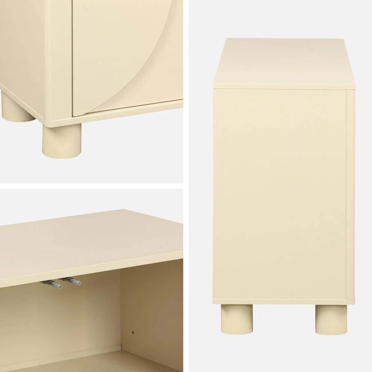 Exotic sideboard wood decor 4 doors 155cm