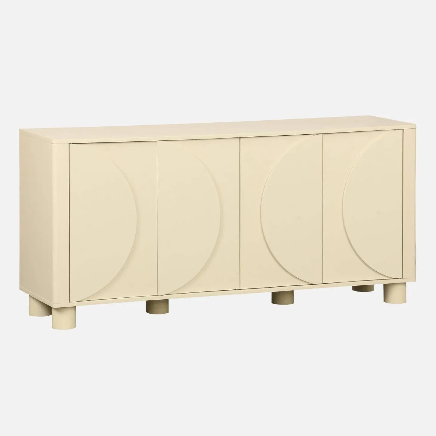 Exotic sideboard wood decor 4 doors 155cm