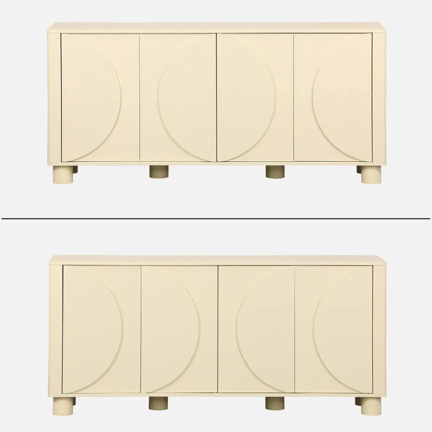 Exotic sideboard wood decor 4 doors 155cm