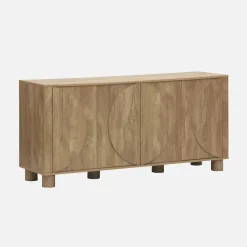 Exotic sideboard wood decor 4 doors 155cm