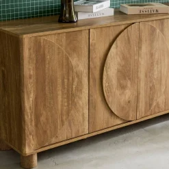 Exotic sideboard wood decor 4 doors 155cm