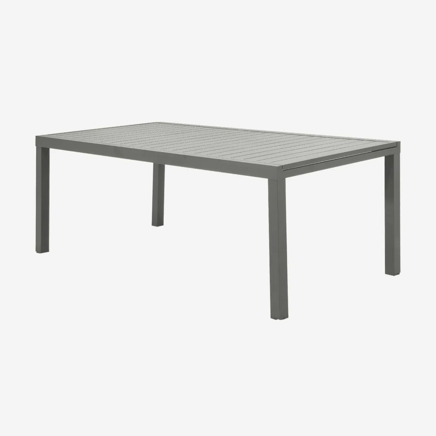 Extendable aluminium garden table for 10-12 people
