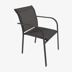 Extendable aluminium garden table + 8 armchairs