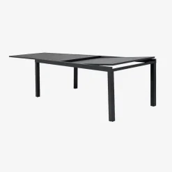Extendable aluminium garden table for 10-12 people
