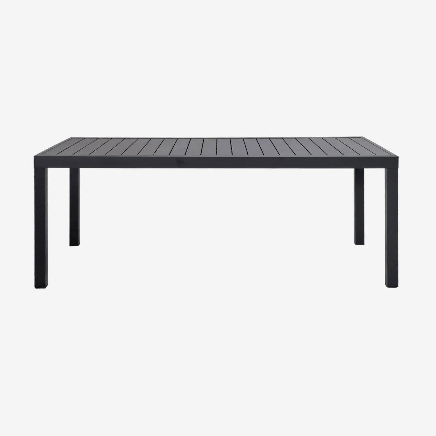 Extendable aluminium garden table for 10-12 people