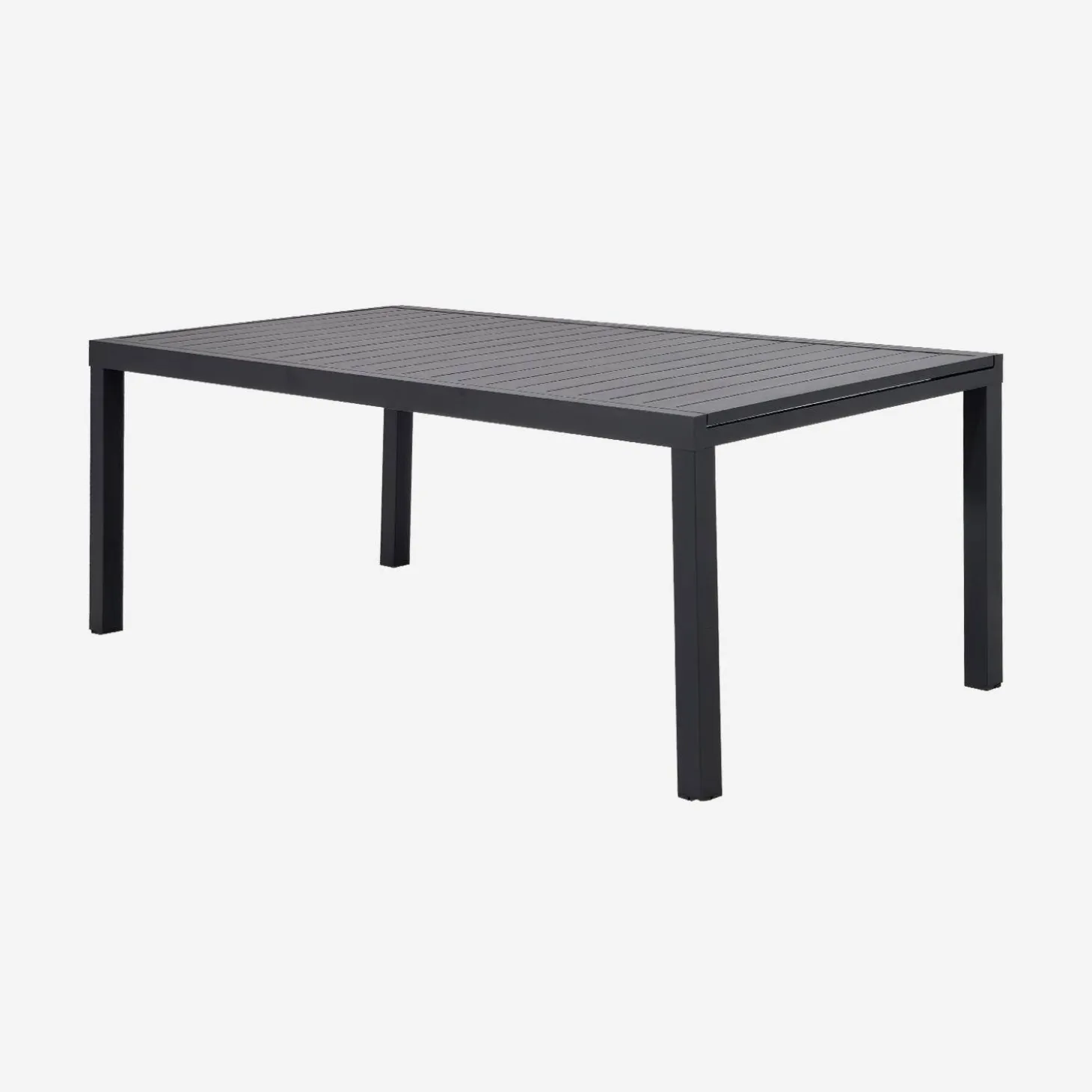 Extendable aluminium garden table for 10-12 people