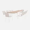 Extendable aluminium garden table for 10-12 people