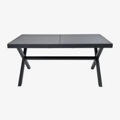 Extendable aluminium garden table for 8 people