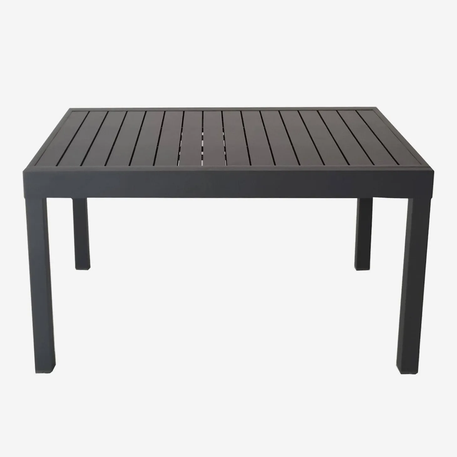Extendable aluminium garden table, seats 8