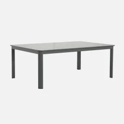 Extendable aluminum garden table 199/258,5 cm seats 12