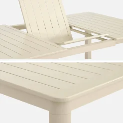 Extendable aluminum garden table 199/258,5 cm seats 12