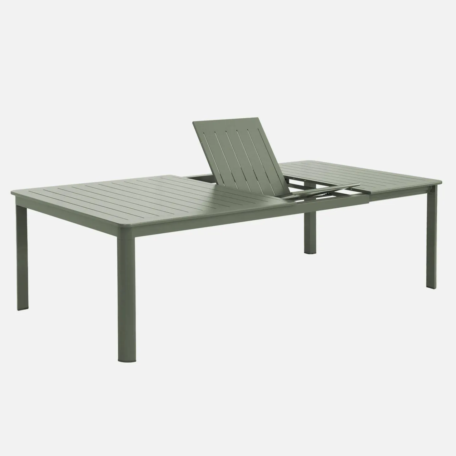 Extendable aluminum garden table 199/258,5 cm seats 12