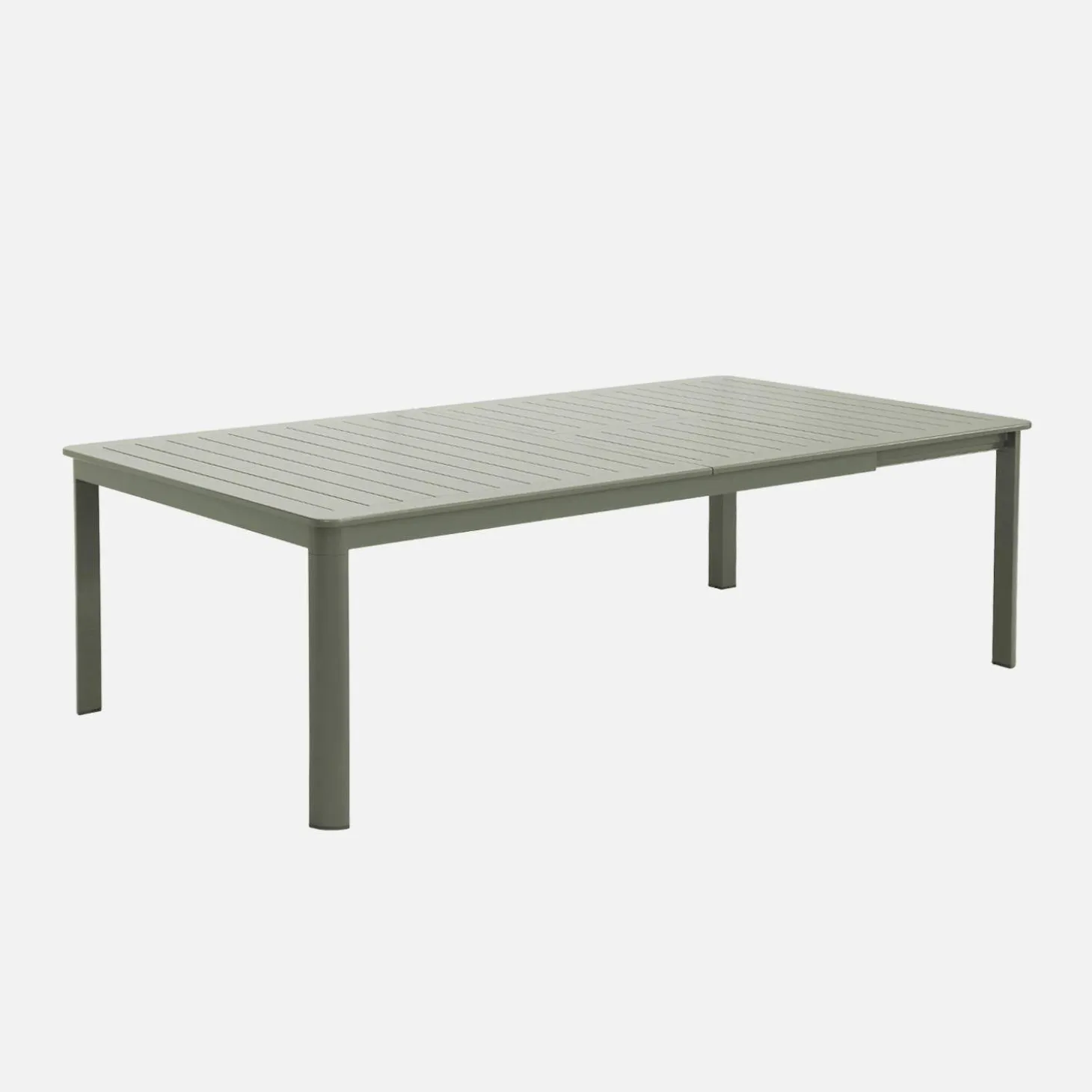 Extendable aluminum garden table 199/258,5 cm seats 12
