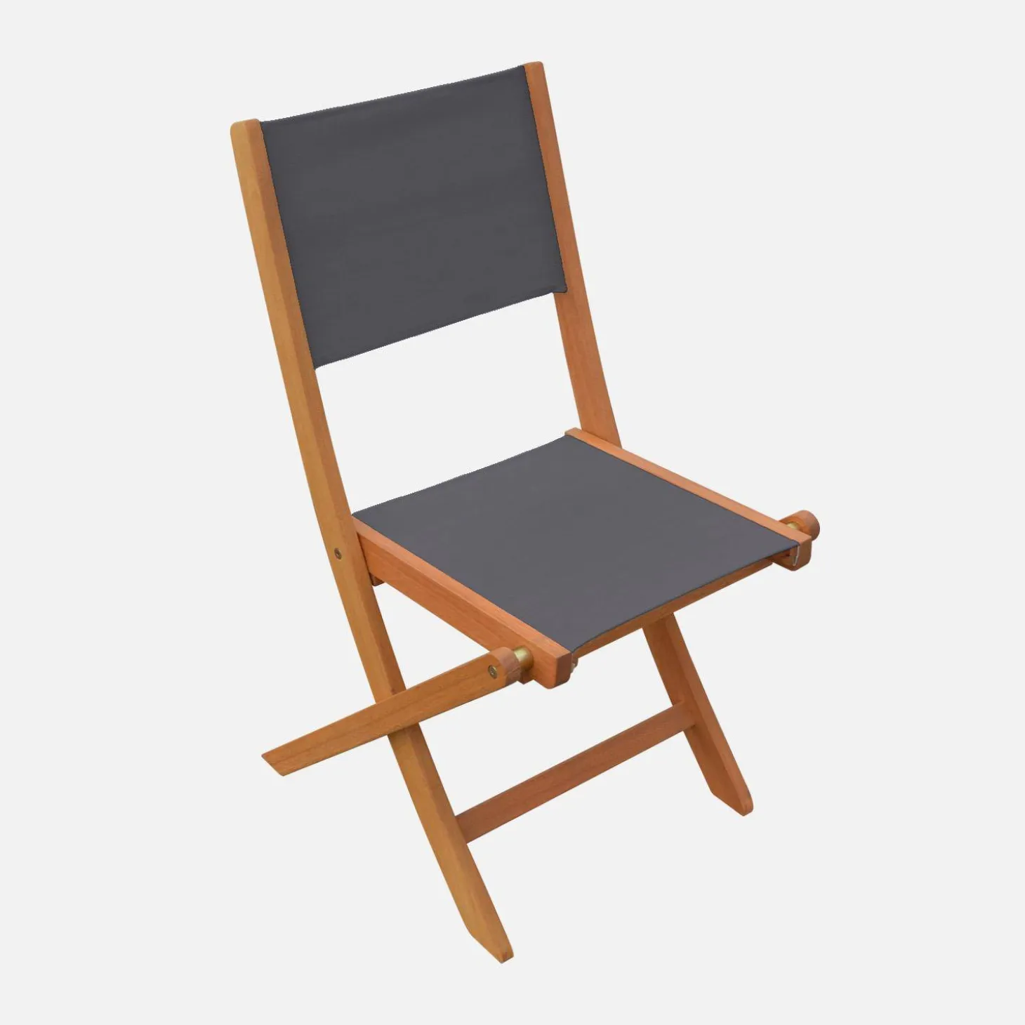 Extendable eucalyptus wood garden table + 6 chairs