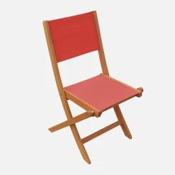 Extendable eucalyptus wood garden table + 6 chairs