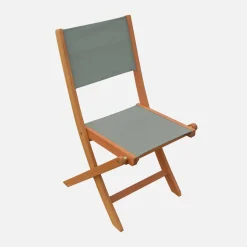 Extendable eucalyptus wood garden table + 12 chairs