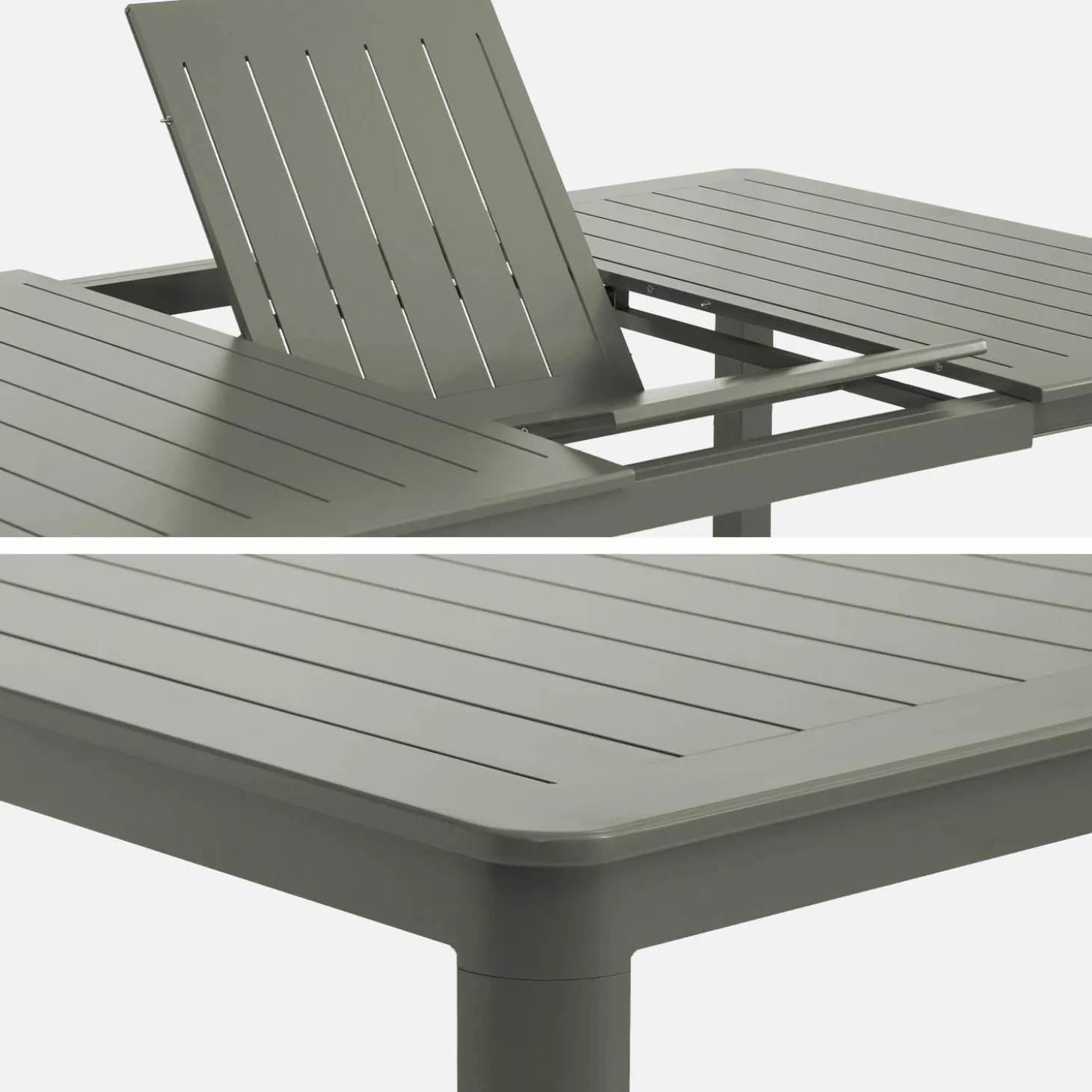 Extendable garden table aluminium + 12 seats