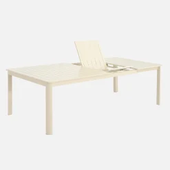Extendable garden table aluminium + 12 seats