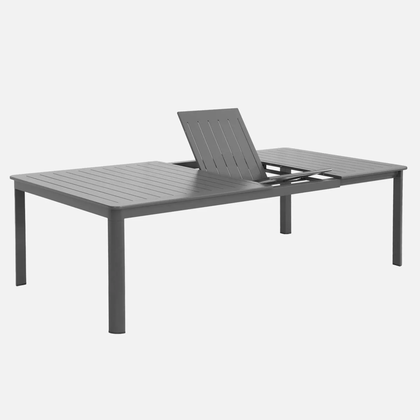 Extendable garden table aluminium + 12 seats
