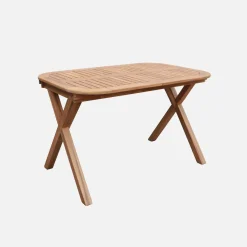 Extendable garden table 120/180cm acacia wood seats 4-6