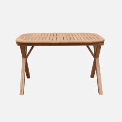 Extendable garden table 120/180cm acacia wood  seats 4-6