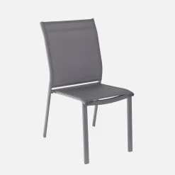 Extendable garden table 180/240.5cm aluminium + 8 chairs