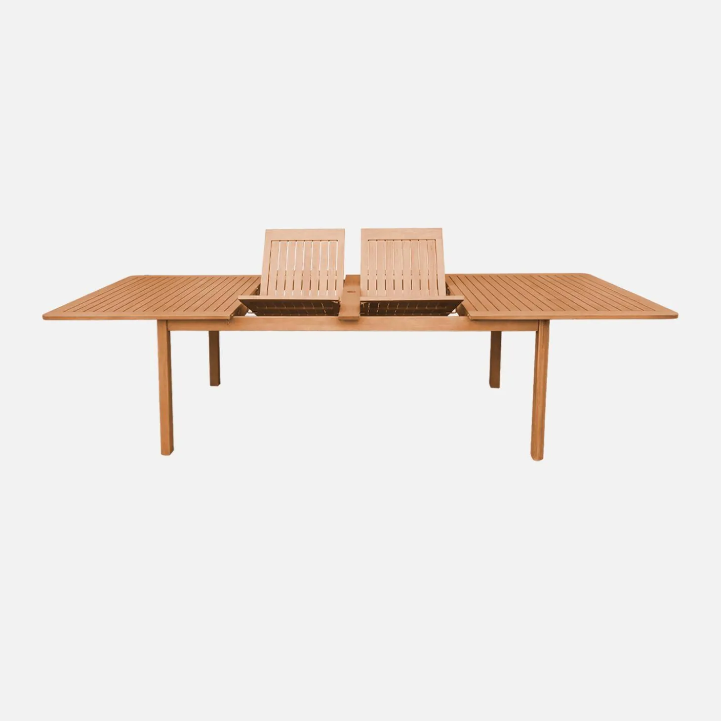 Extendable garden table 200/300cm eucalyptus wood seats 6-12
