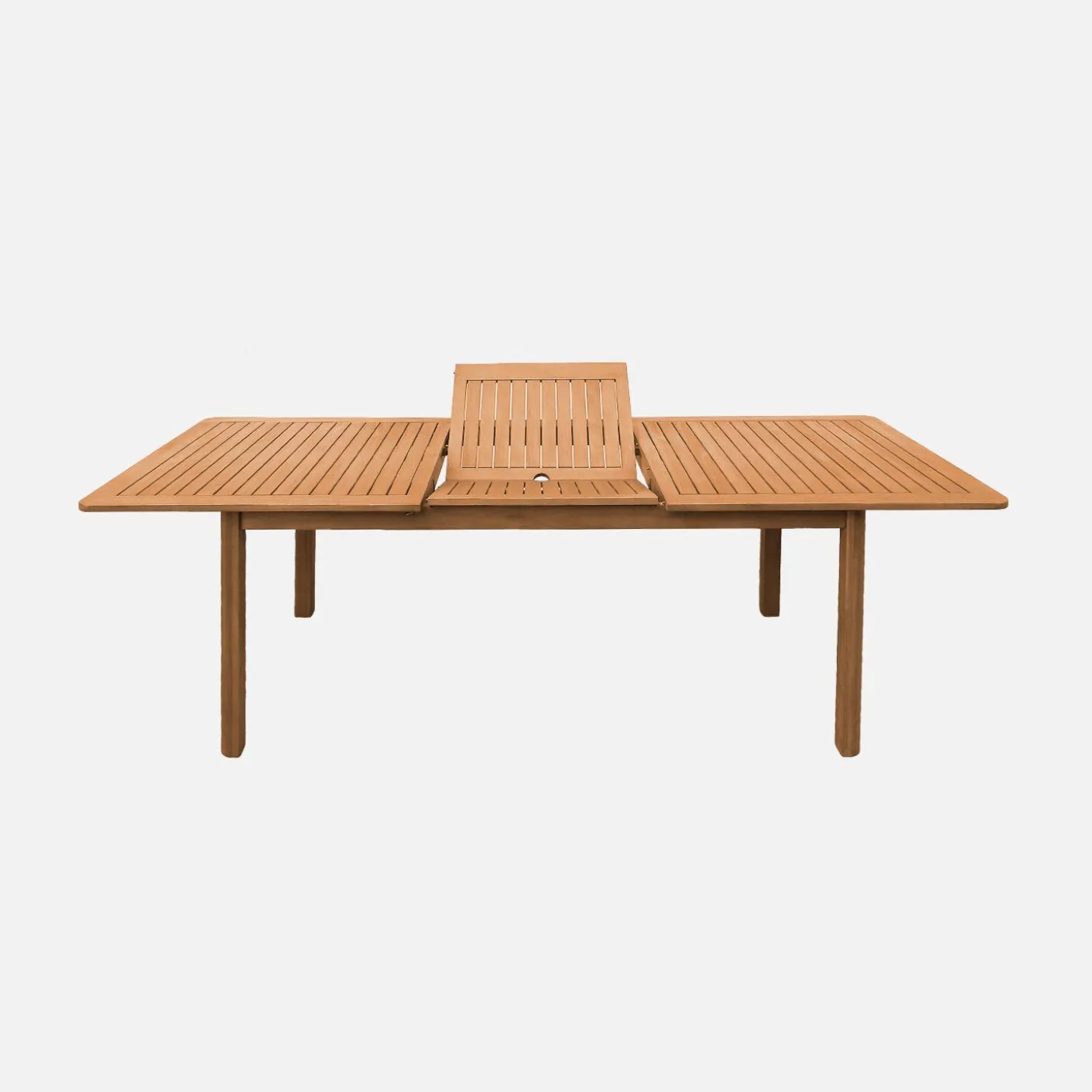 Extendable garden table 180/240cm eucalyptus wood seats 6-8