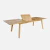 Extendable garden table made of acacia wood + 6 armchairs