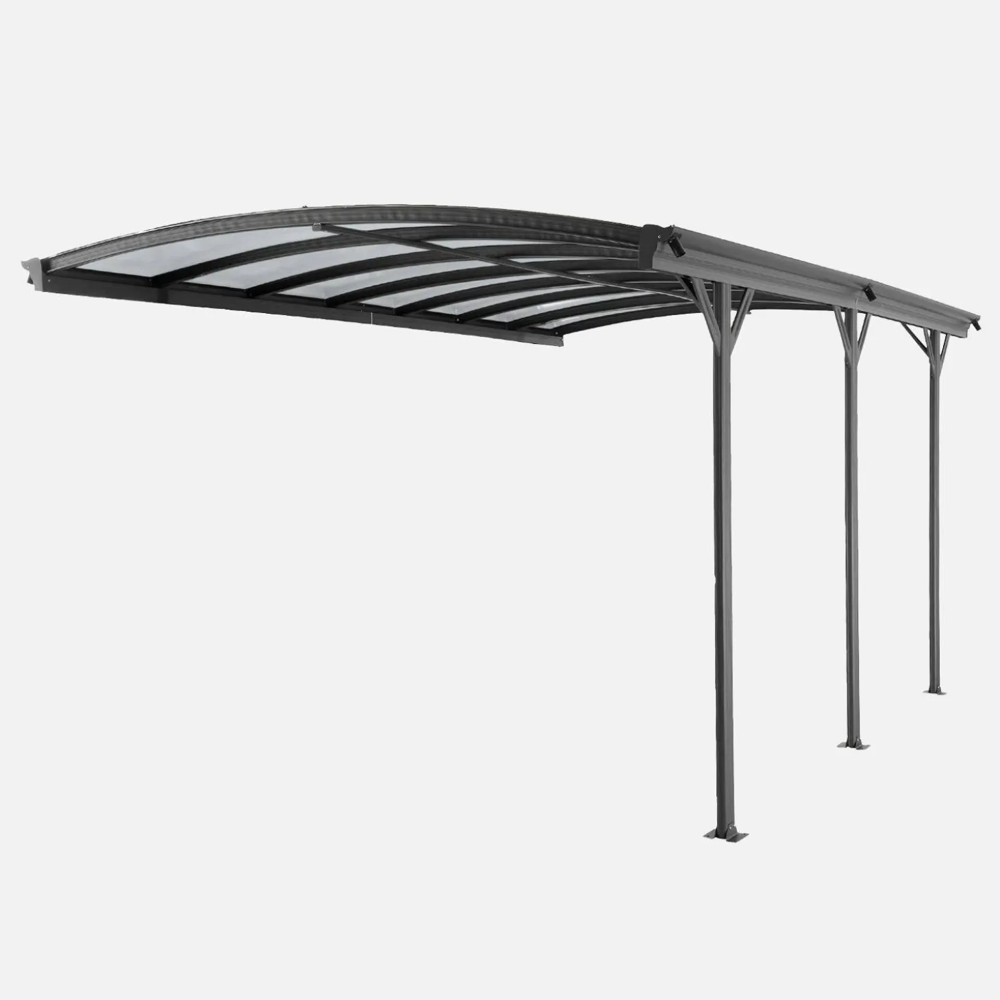 Extension of aluminum and polycarbonate carport 15m²