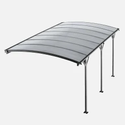 Extension of aluminum and polycarbonate carport 15m²