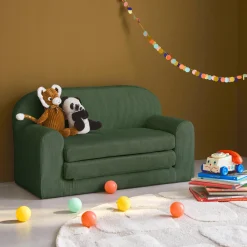 Foldable children's sofa bed corduroy