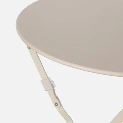 Folding metal bistro garden table Ø60cm, seats 2