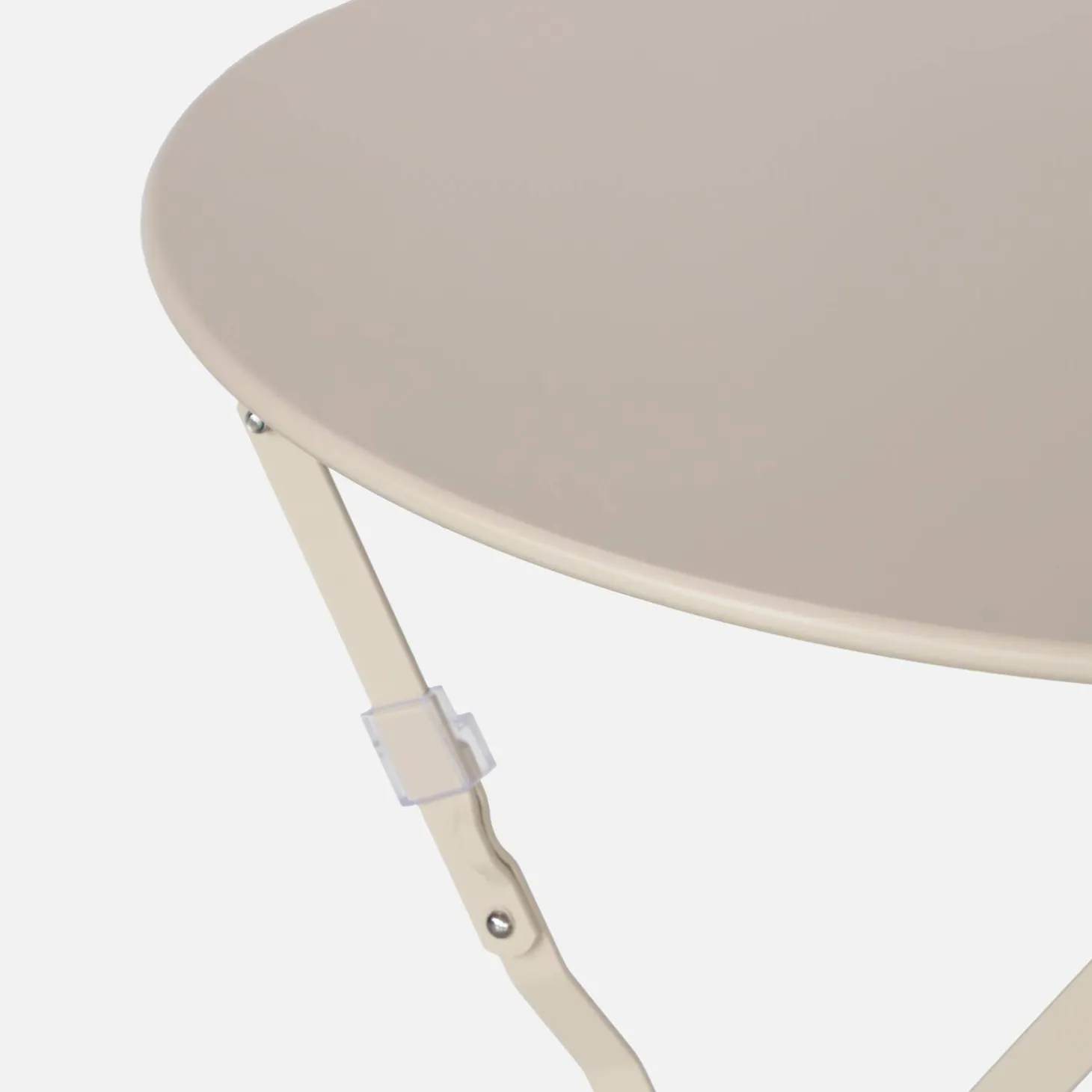 Folding metal bistro garden table Ø60cm, seats 2