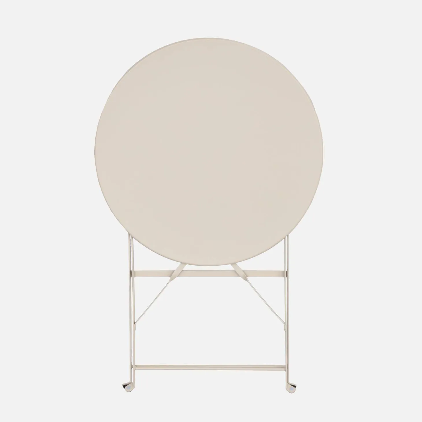 Folding metal bistro garden table Ø60cm, seats 2