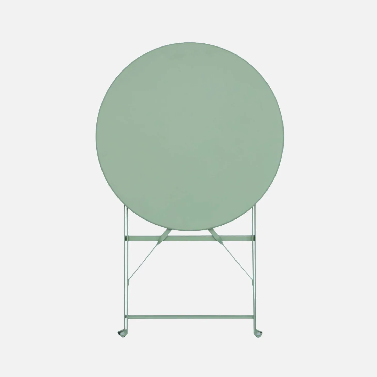 Folding metal bistro garden table Ø60cm, seats 2