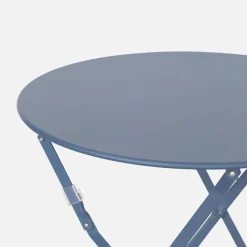 Folding metal bistro garden table Ø60cm, seats 2