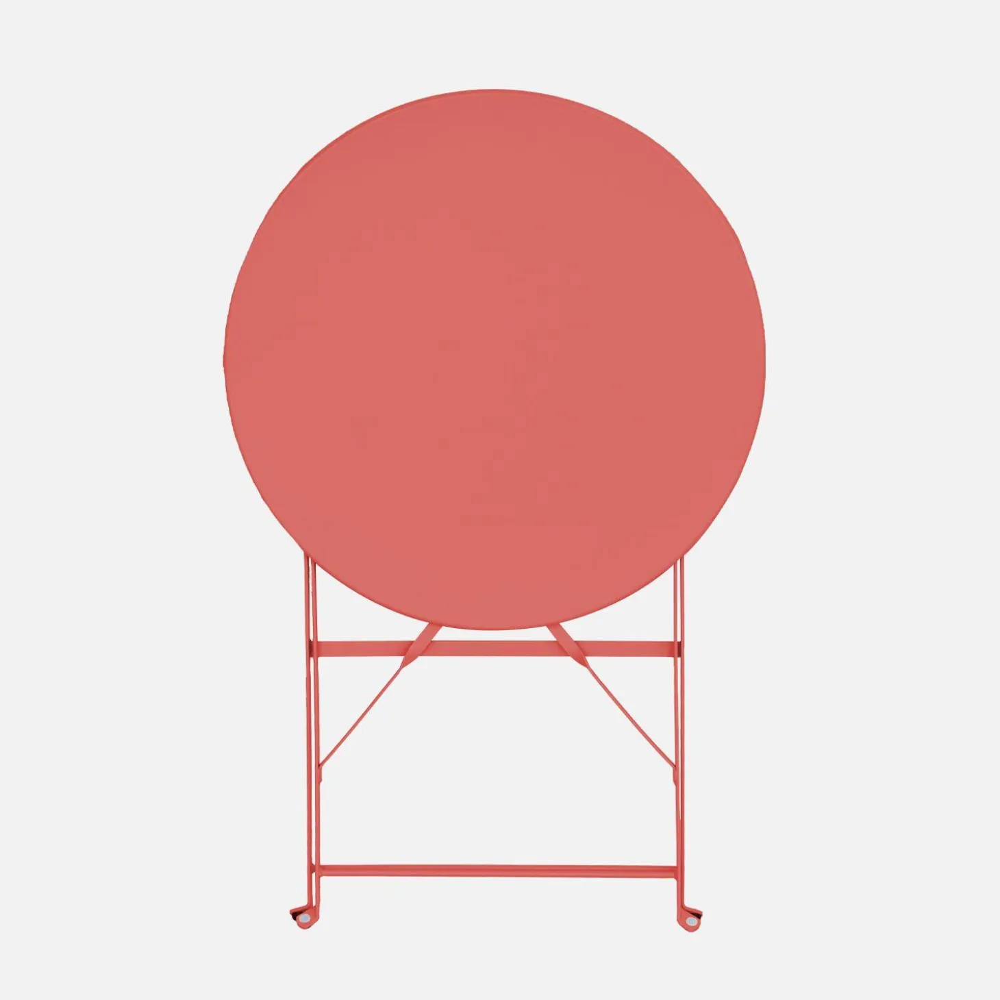 Folding metal bistro garden table Ø60cm, seats 2
