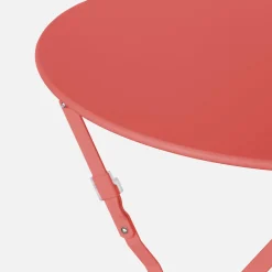 Folding metal bistro garden table Ø60cm, seats 2