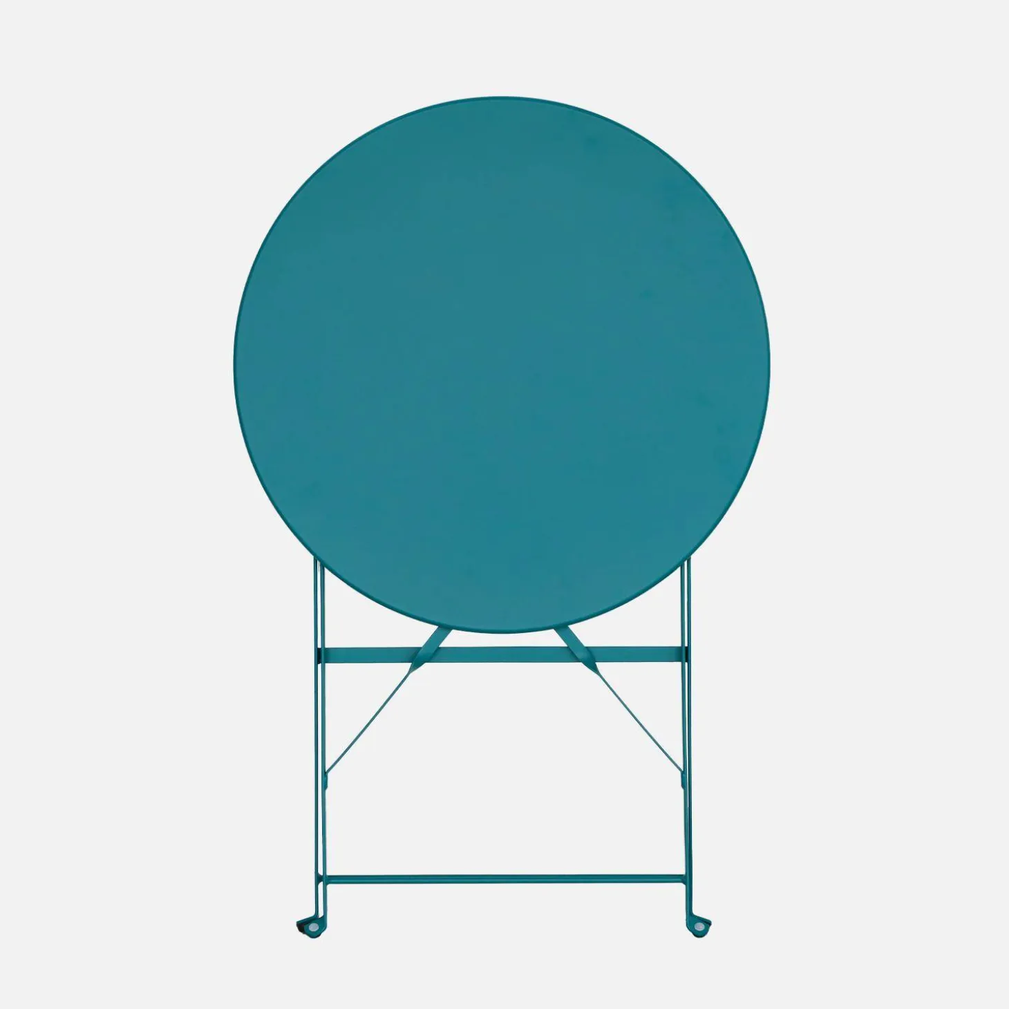 Folding metal bistro garden table Ø60cm, seats 2
