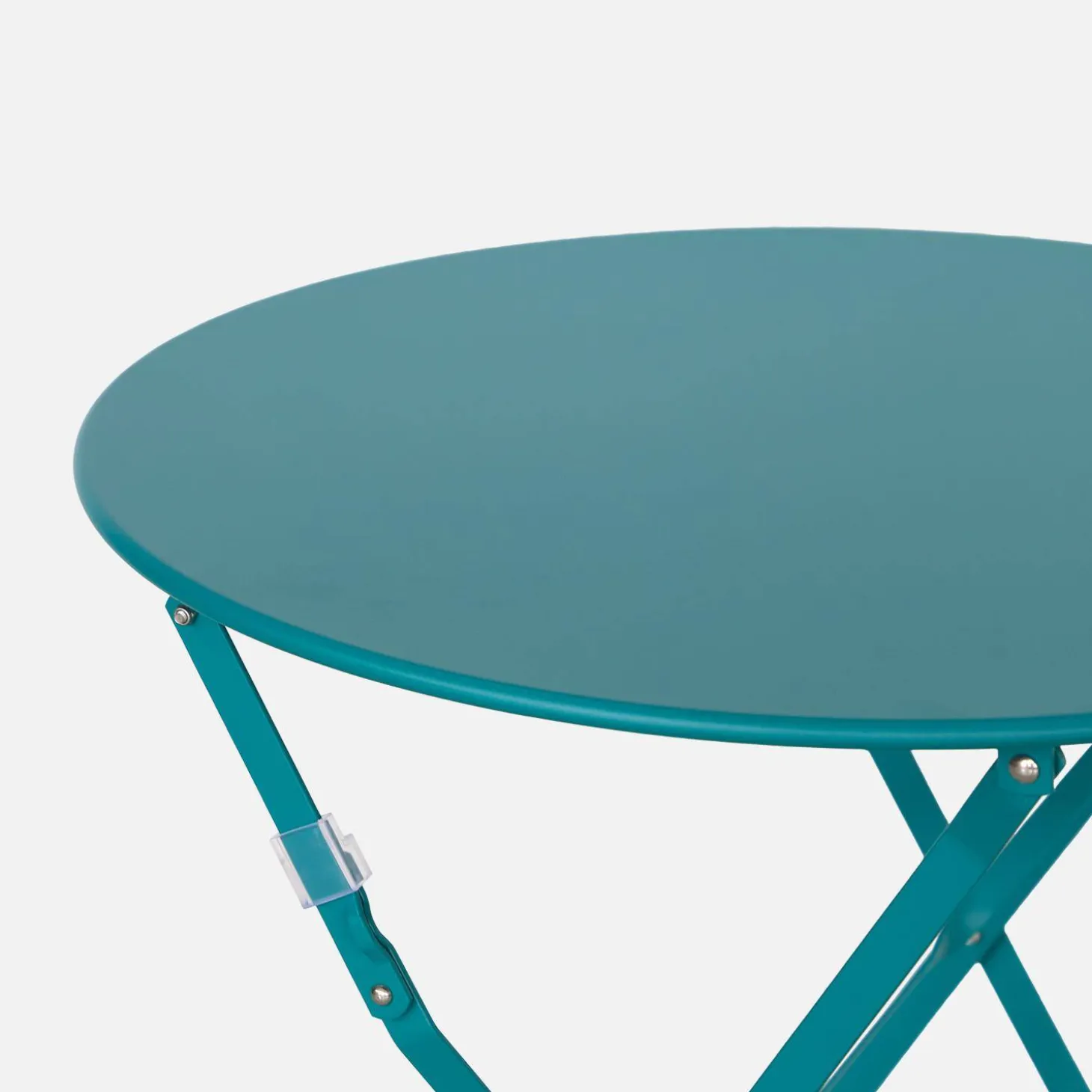 Folding metal bistro garden table Ø60cm, seats 2