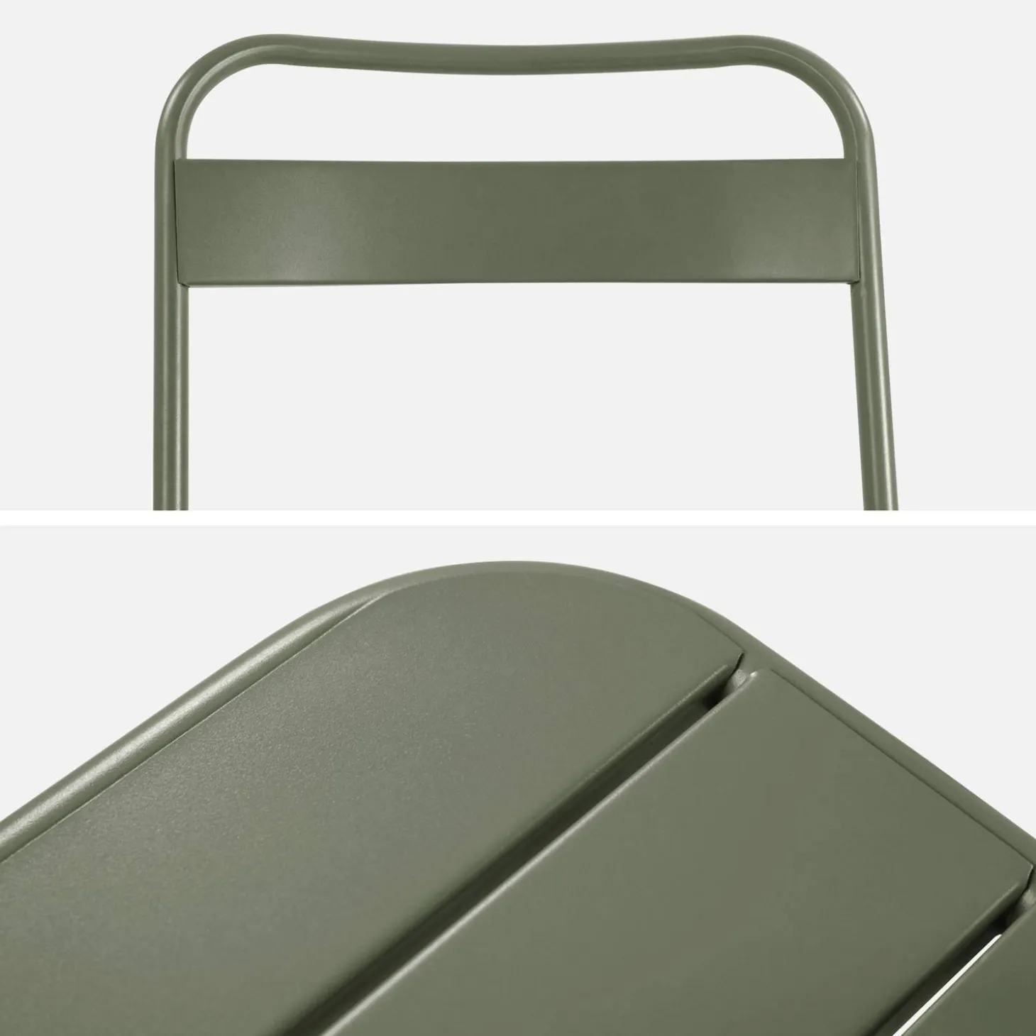 Folding metal garden table + 6 chairs