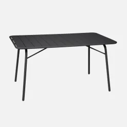 Folding metal garden table + 6 chairs