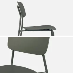 Folding metal garden table + 6 chairs
