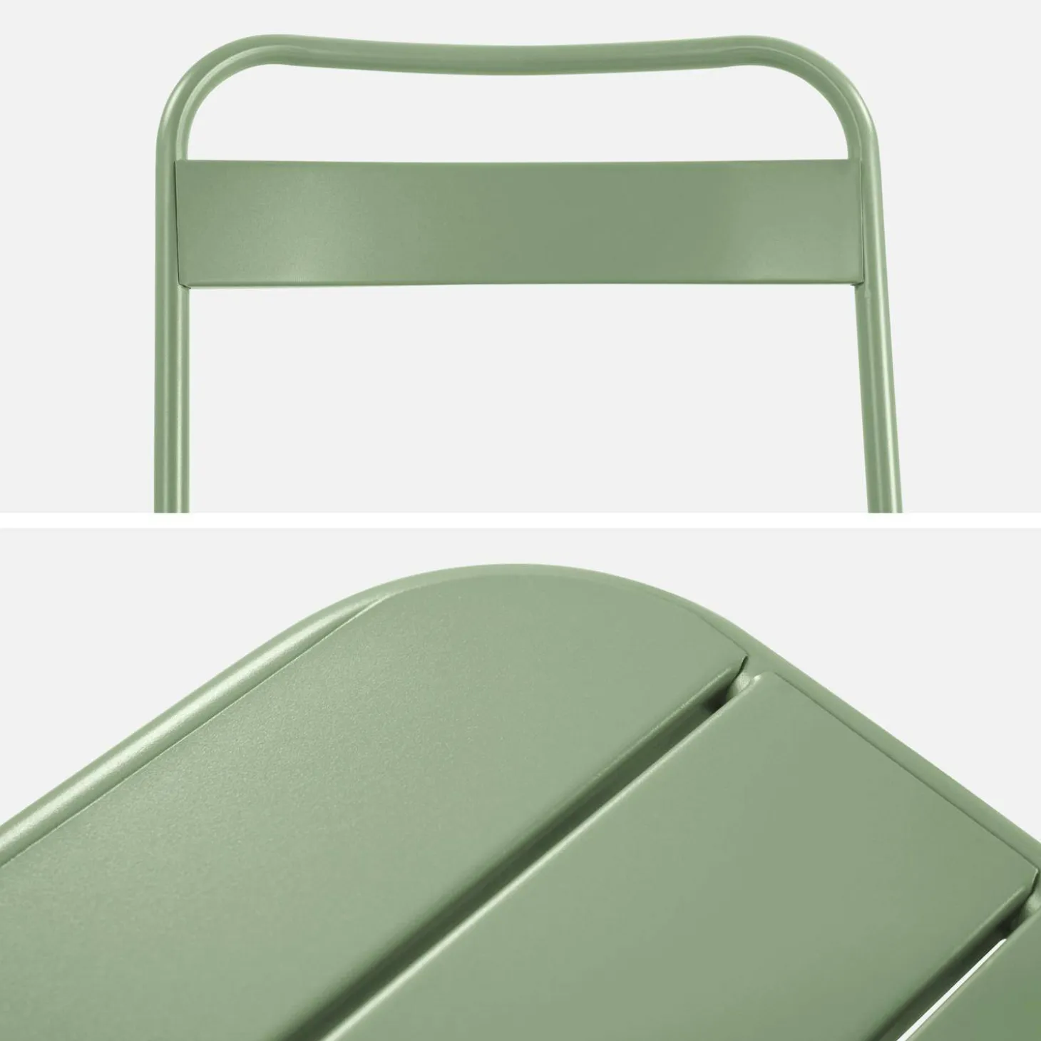 Folding metal garden table + 6 chairs