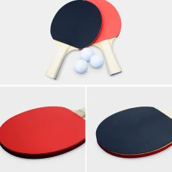 Folding outdoor table tennis table with 4 bats and 6 balls