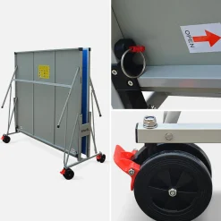 Folding outdoor table tennis table with 4 bats and 6 balls